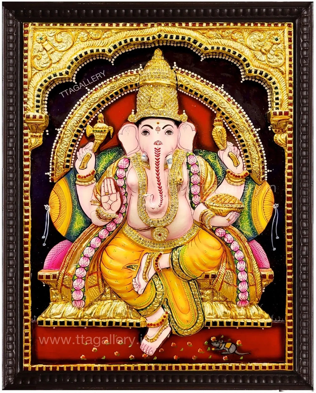 3D Ganesha Tanjore Painting