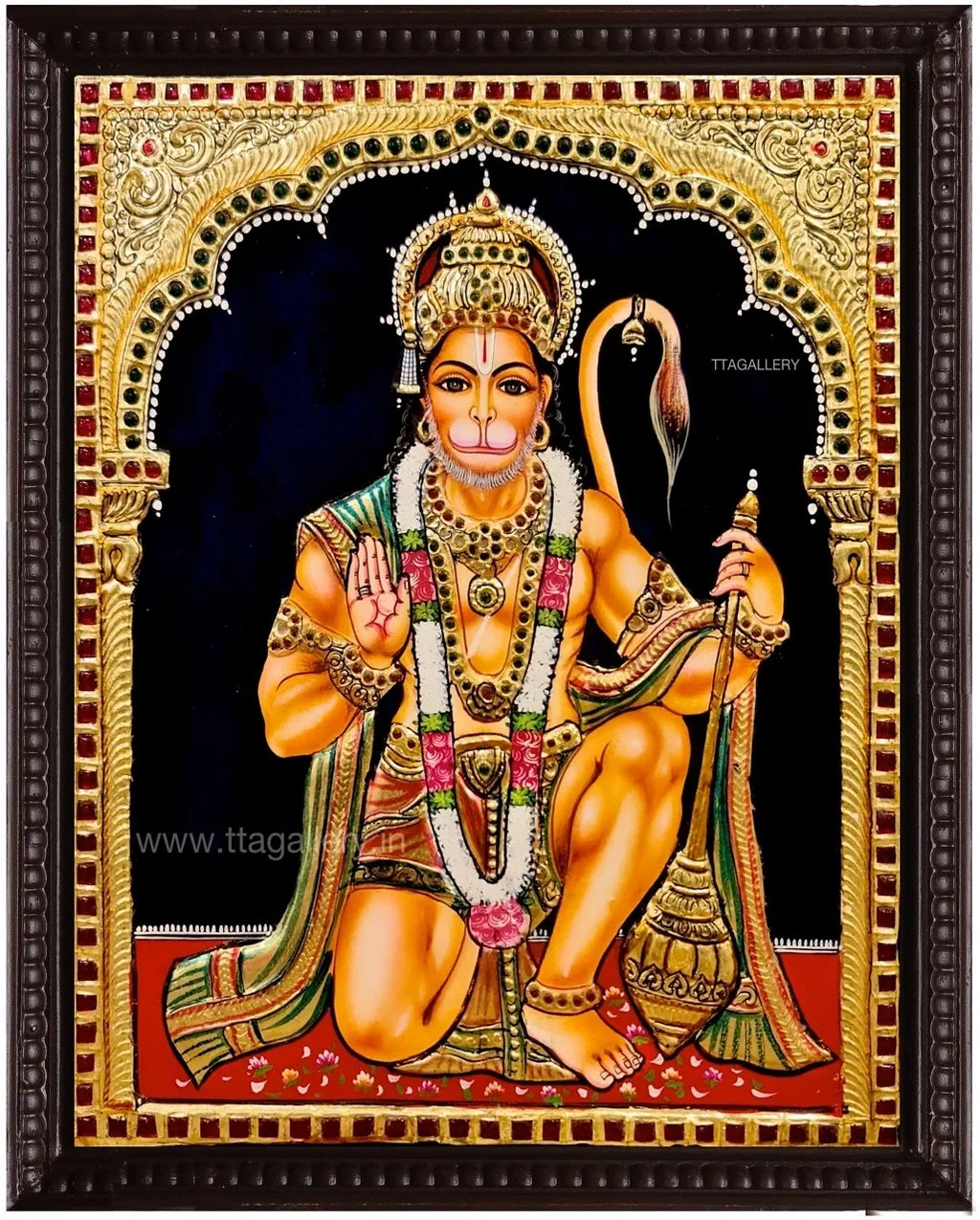 Hanuman Traditional Tanjore Painting