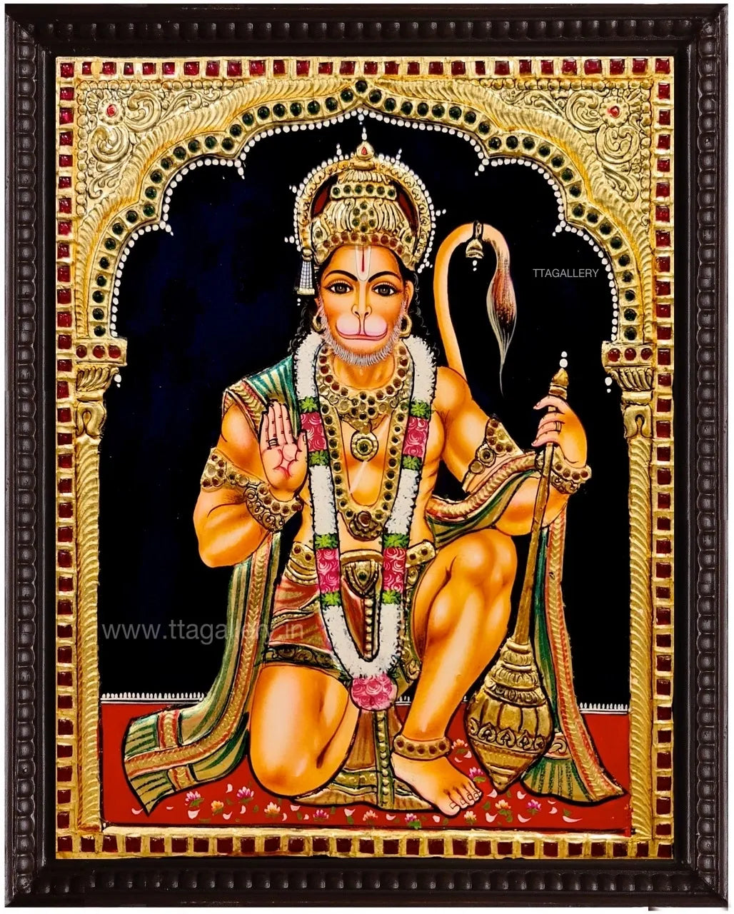 Hanuman Traditional Tanjore Painting