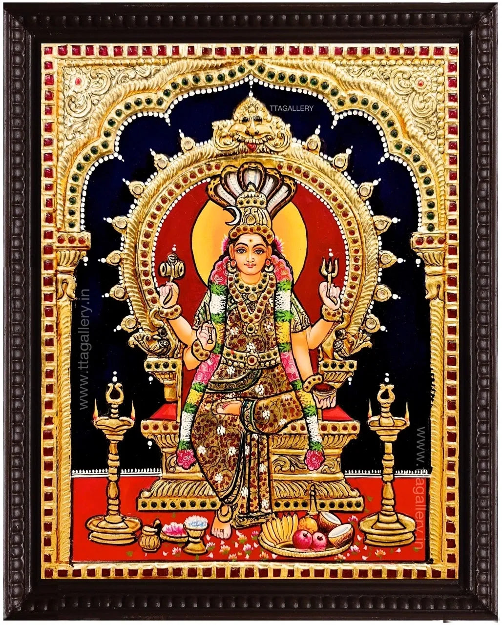 Karumariamman Traditional Tanjore Painting