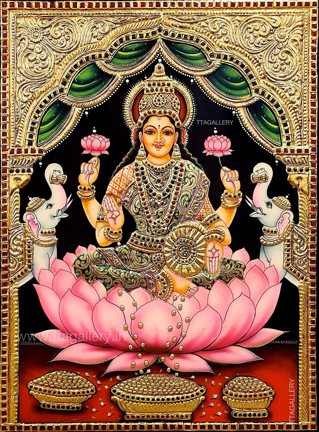 Lakshmi Devi Tanjore Painting