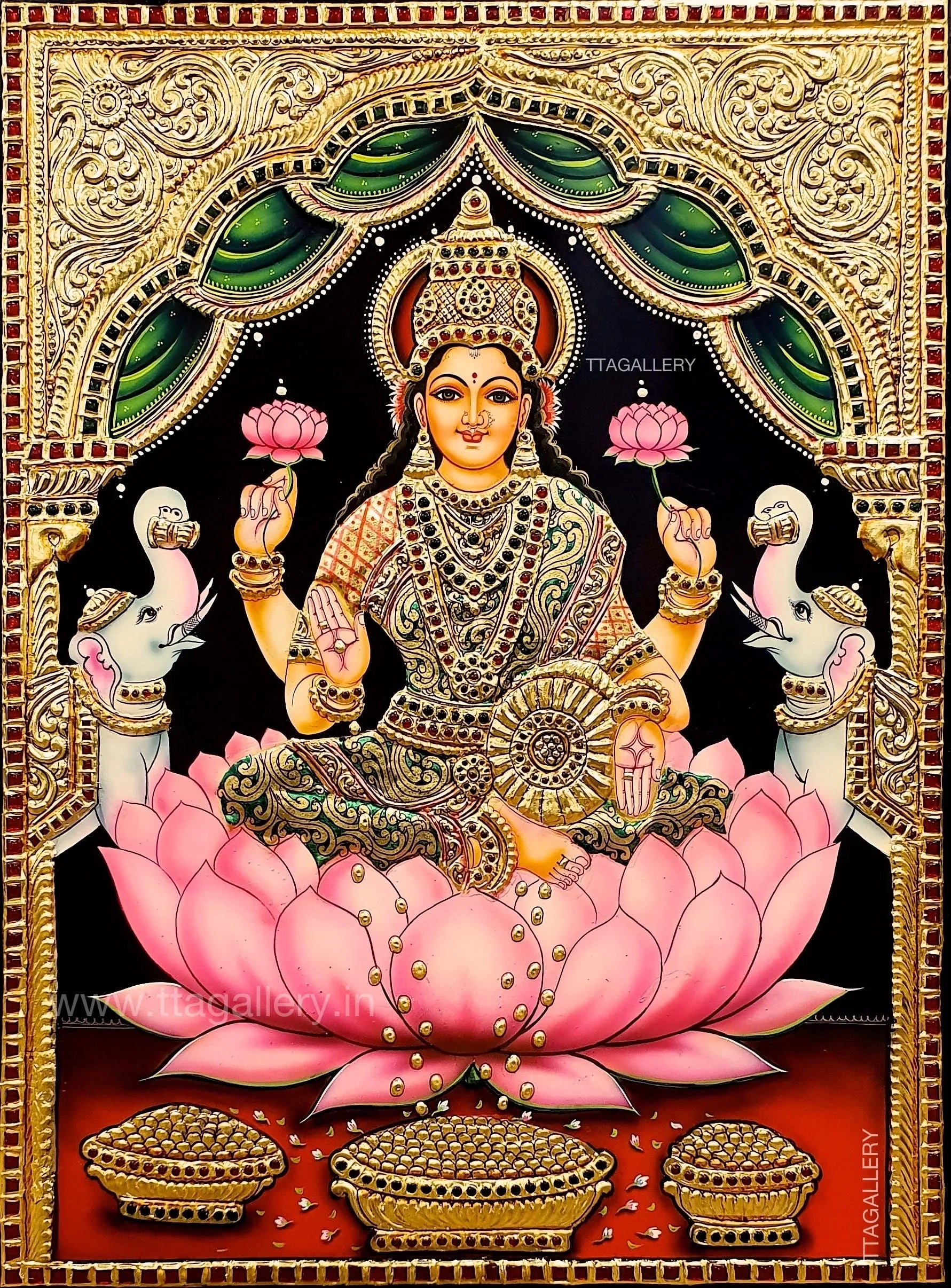 Lakshmi Devi Tanjore Painting