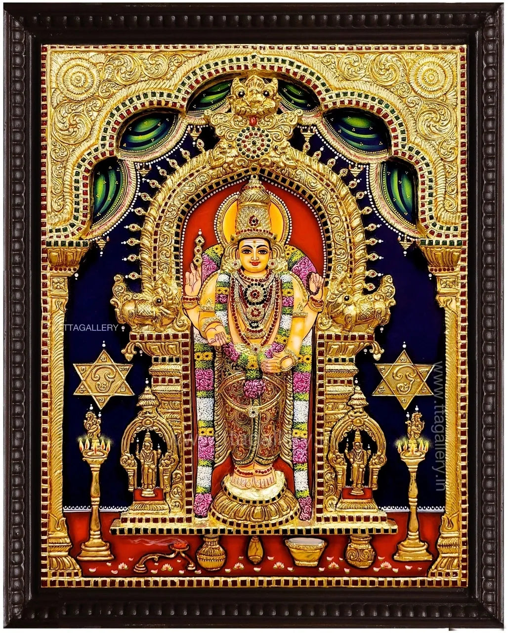 3D Murugan Traditional Tanjore Painting