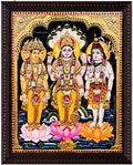 Vishnu Shivan & Brahma Tanjore Painting