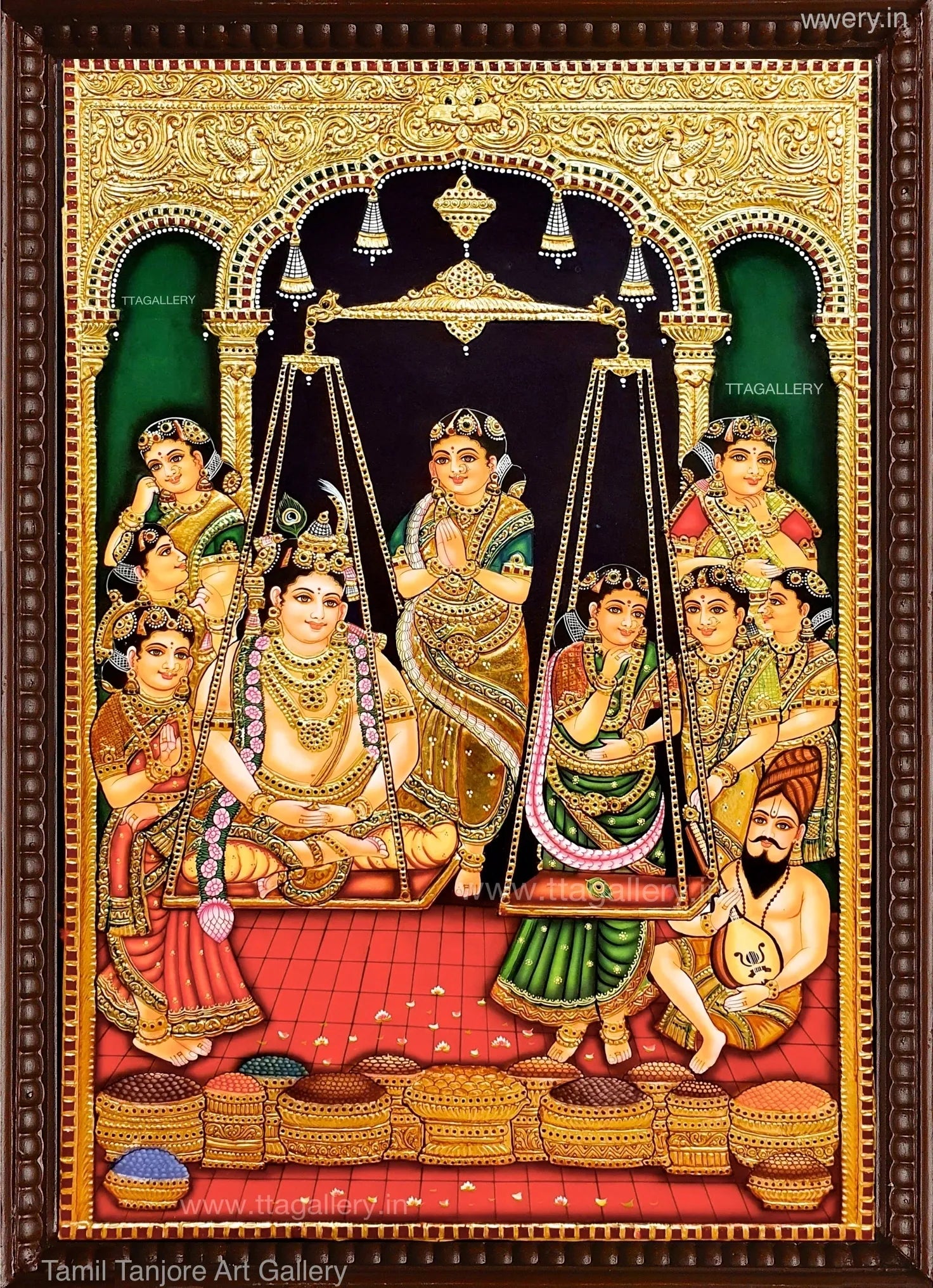 Thulabharam Antique Finish Tanjore Painting