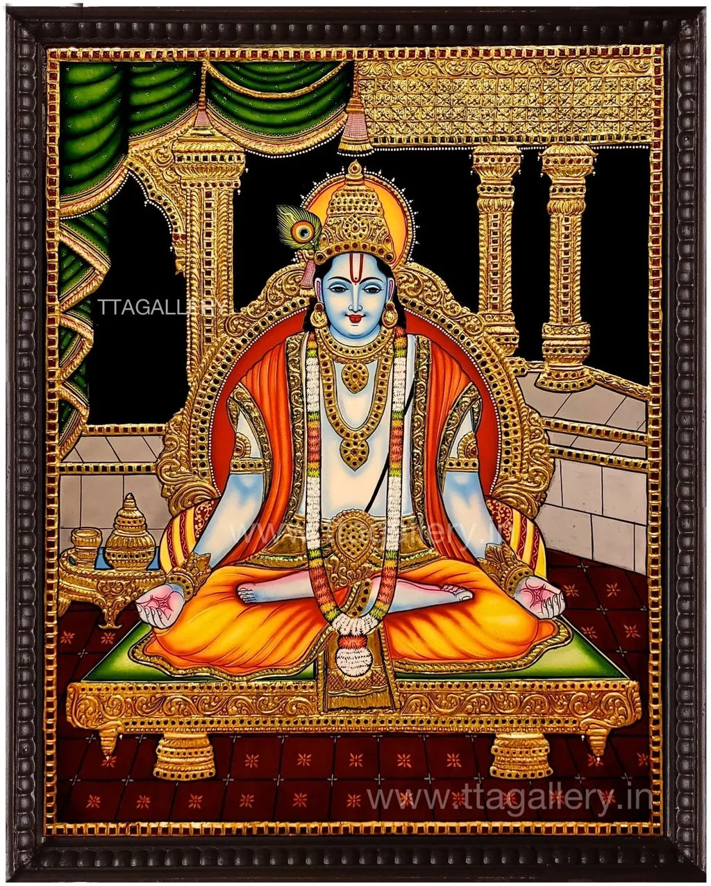 Vishnu Traditional Tanjore Painting